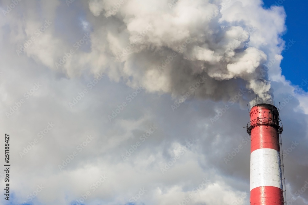 Puffs of smoke from the chimney. Puffs of smoke from the chimney.