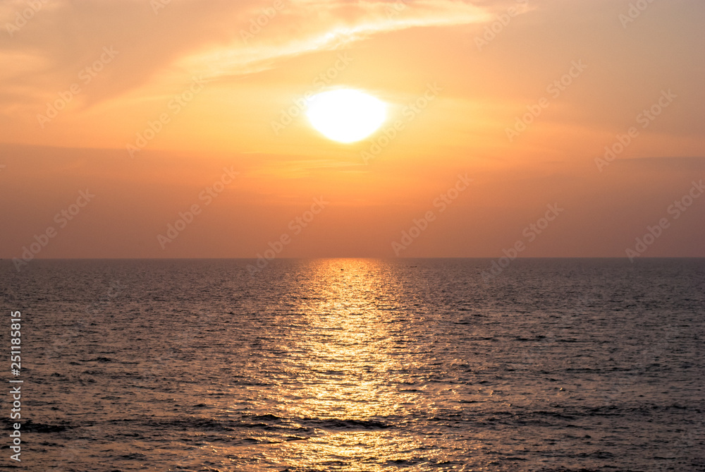 Beautiful sunrise over the Indian Ocean