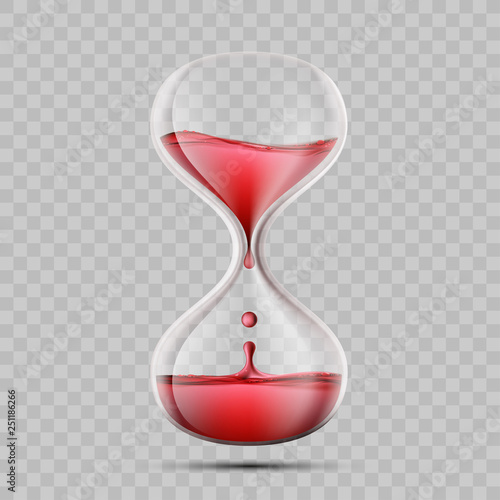 Icon hourglass with blood. World Blood Donor Day