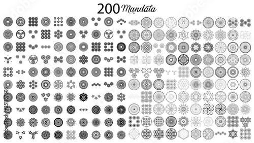 various mandala collections of 200 sets