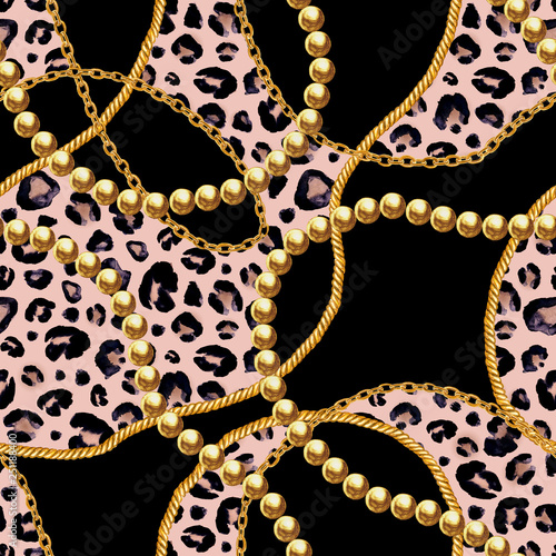 Golden chain glamour leopar...