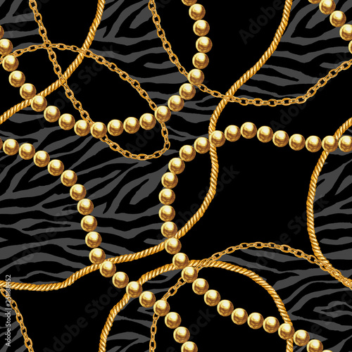 Golden chain glamour zebra ...