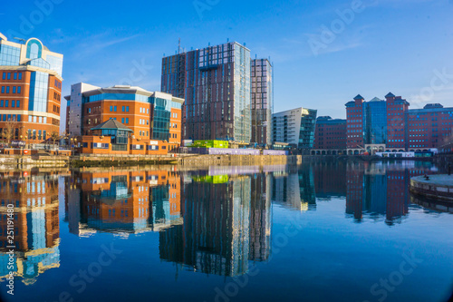 Buildings along the the Waterfront of Salford Quays photo
