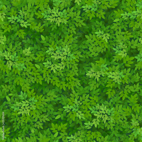 Seamless green foliage pattern.