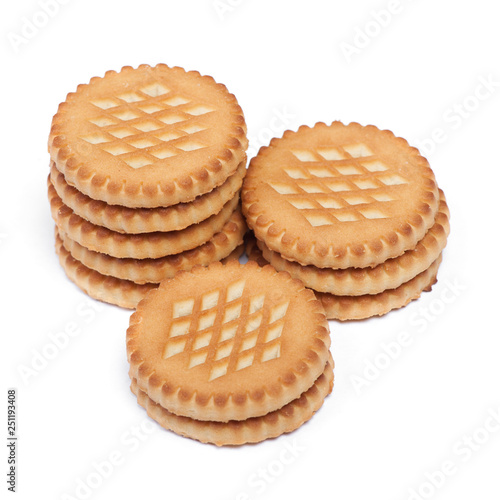 Heap of round cookies