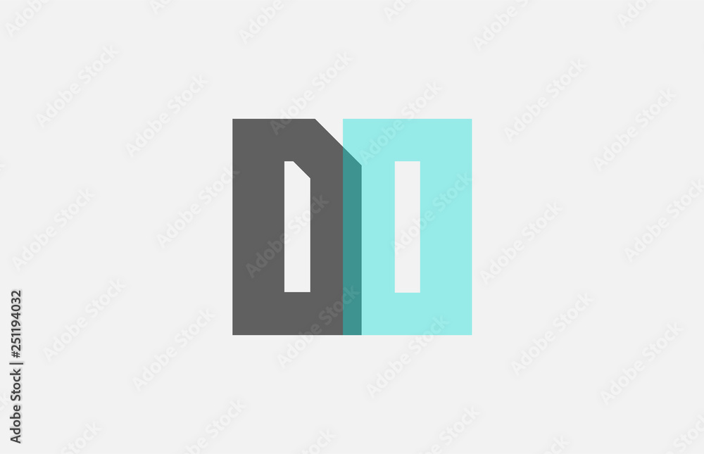 grey pastel blue alphabet letter combination DO D O for logo icon design grey pastel blue alphabet letter combination DO D O for logo icon design