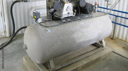 Bild auf Leinwand Air compressor. equipment for creation of pressure  air.