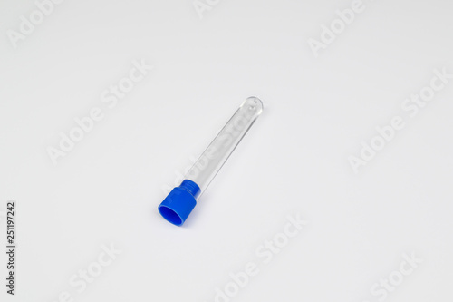 urine test tube isolated on white