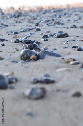 galets sur la plage