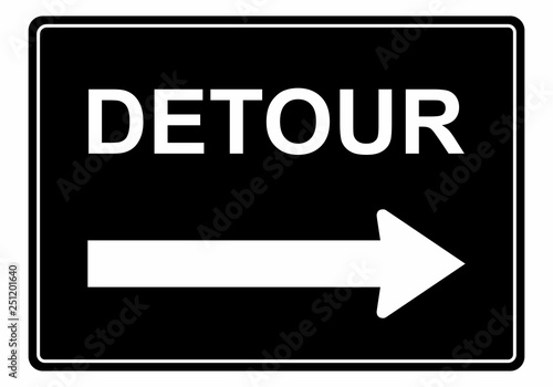 Detour Sign illustration