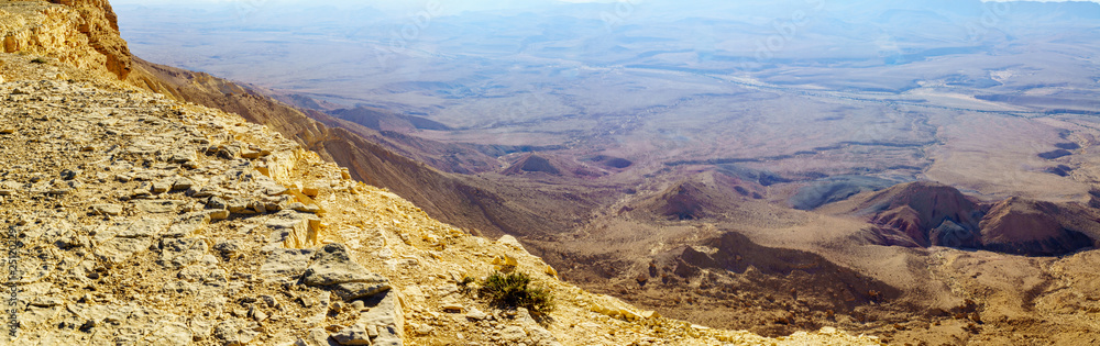 Panoramic landscape of Makhtesh (crater) Ramon