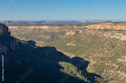 Navajo Canyon on Chapin Mesa scenic view (Mesa Verde National Park, Colorado, USA)