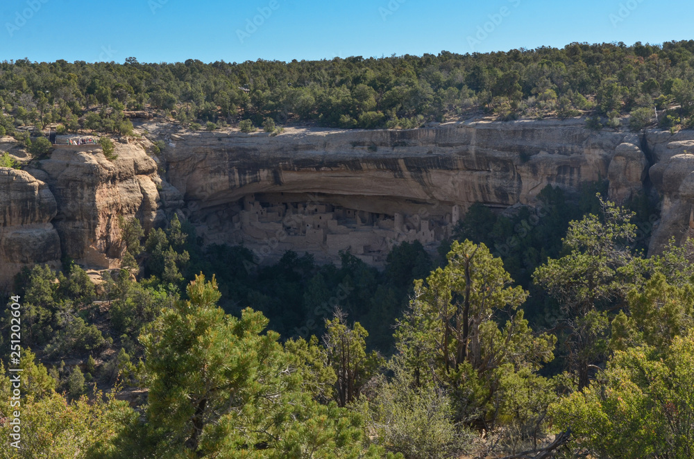 Cliff Palace in Cliff Canyon on Chapin Mesa (Mesa Verde National Park, Colorado, USA)