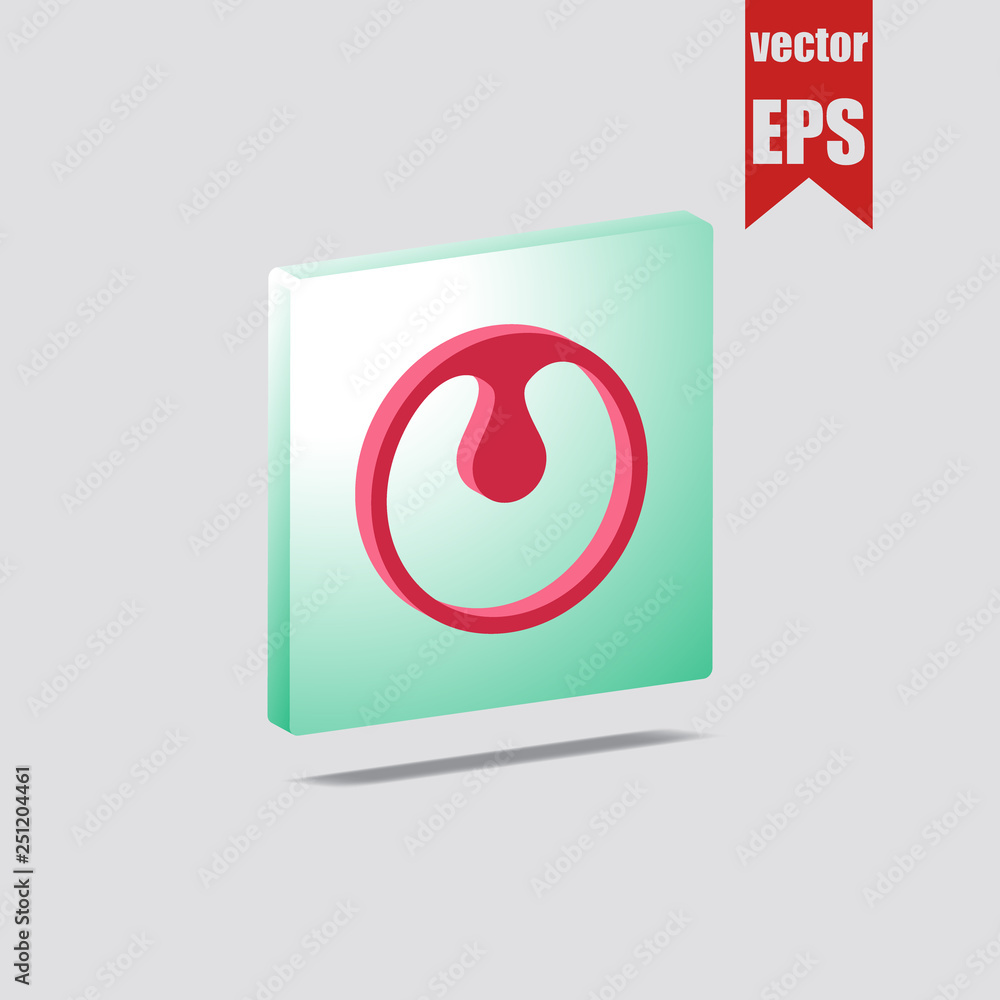 Throat isometric icon.Vector illustration. Throat isometric icon.Vector illustration.