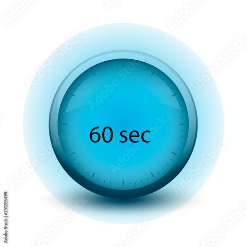 stopwatch with expiring time 60 seconds web icon