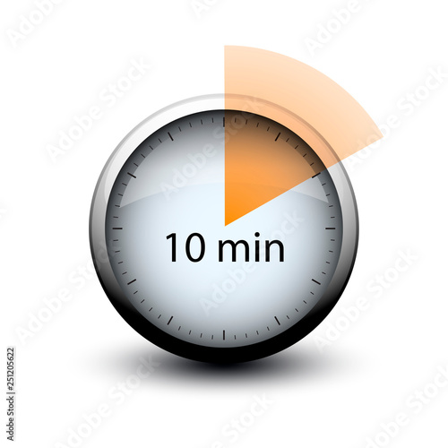 stopwatch with expiring time 10 minutes web icon