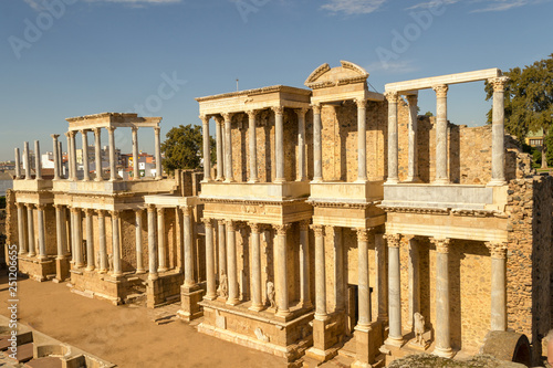 Classic Roman amphitheater located in Merida (Spain)