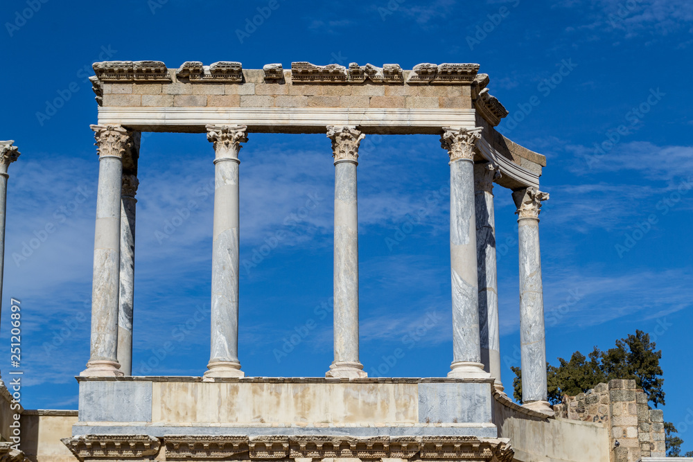 Fototapeta premium Classic Roman amphitheater located in Merida (Spain)