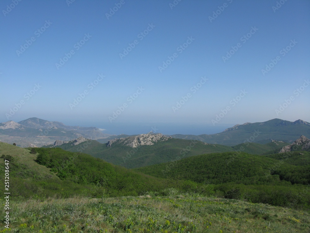 Mountains on the horizon, Crimea