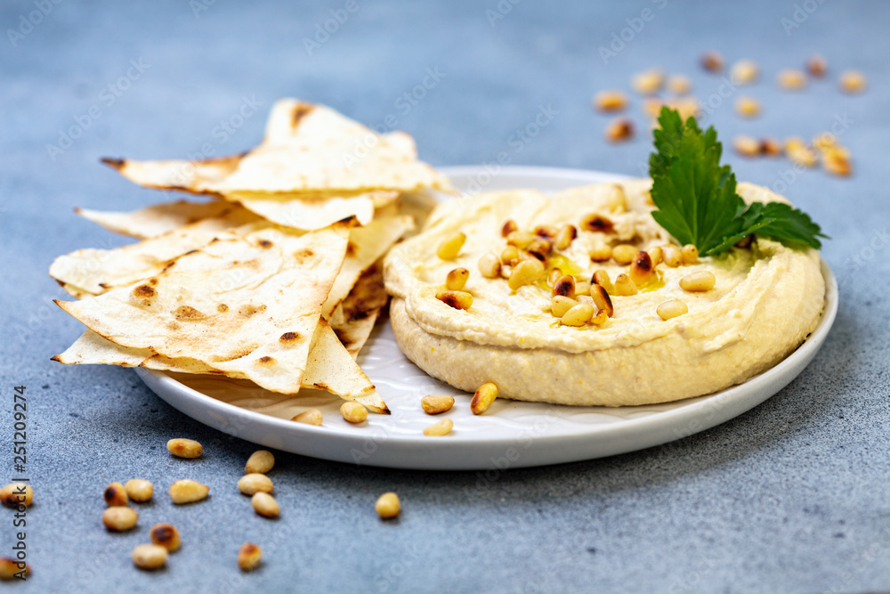 Homemade traditional spread hummus. Homemade traditional spread hummus.