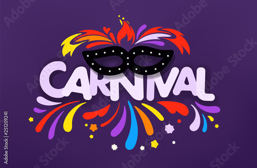 Masquerade vector concept. Carnival banner