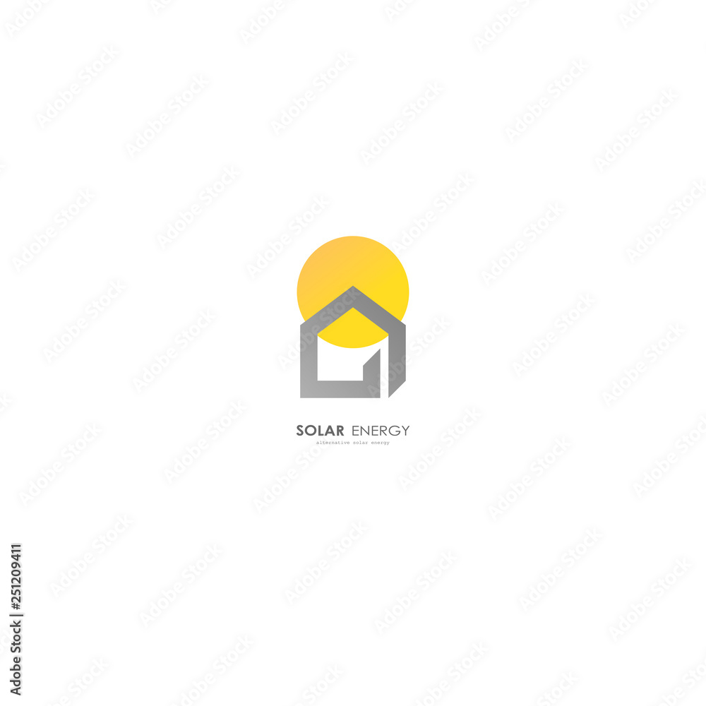 solar energy panel logo renewable alternative electricity source concept white background flat vector illustration solar energy panel logo renewable alternative electricity source concept white background flat vector illustration