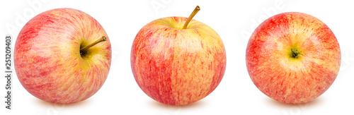 Isolated apples. Collection of red apple isolated on white background with clipping path