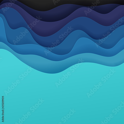 Abstract vector background of color waves