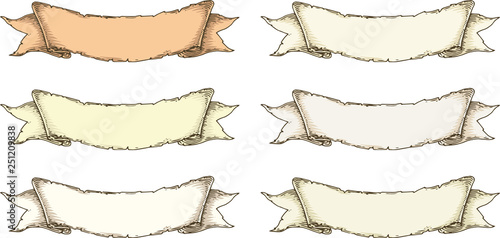 Retro Blank Heraldic Ribbon Collection