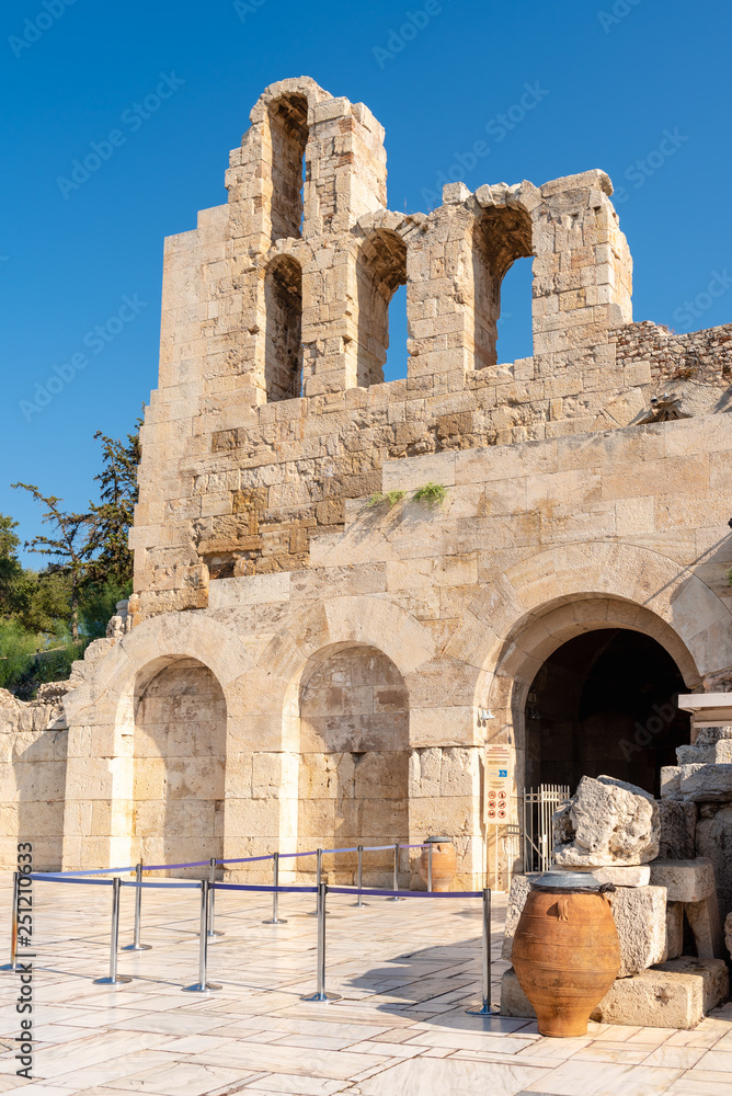  Facade of Odeon of Herodes Atticus in Athens, one of the few ancient theatres in the world that still host performances.