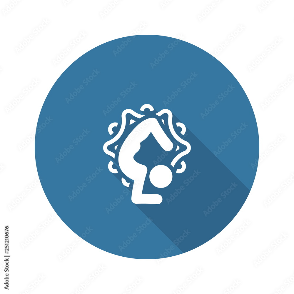 Yoga Scorpion Pose Icon. Flat Design Isolated Illustration. Yoga Scorpion Pose Icon. Flat Design Isolated Illustration.