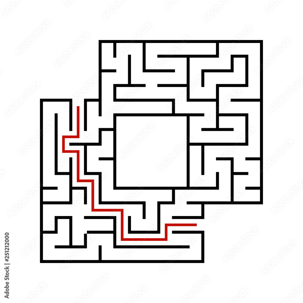 Abstact labyrinth. Game for kids. Puzzle for children. Maze conundrum. Vector illustration Abstact labyrinth. Game for kids. Puzzle for children. Maze conundrum. Vector illustration