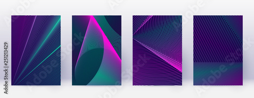 Art business card. Abstract lines modern brochure 