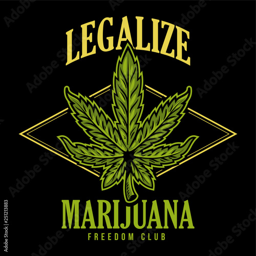 Legalize marijuana print 