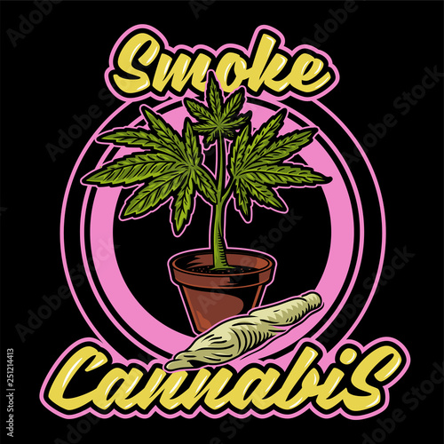 smoke cannabis print 