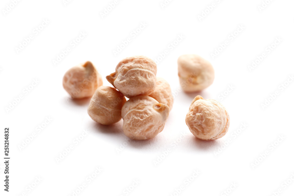 uncooked chickpea isolated on white uncooked chickpea isolated on white