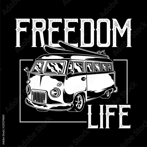Freedom life car print 