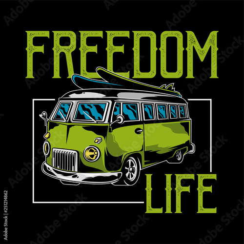 Freedom life car print 