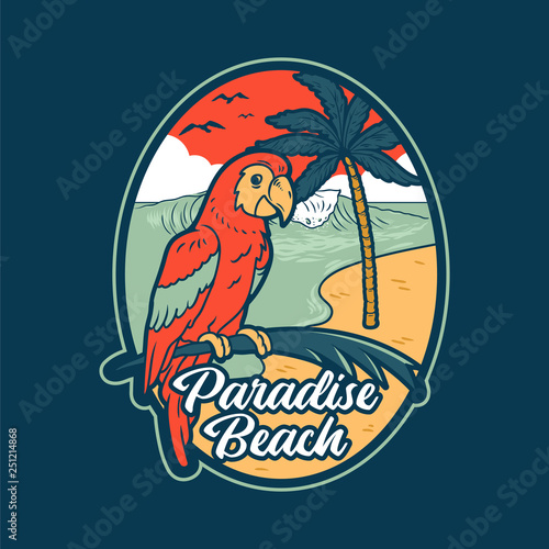 Paradise beach print 