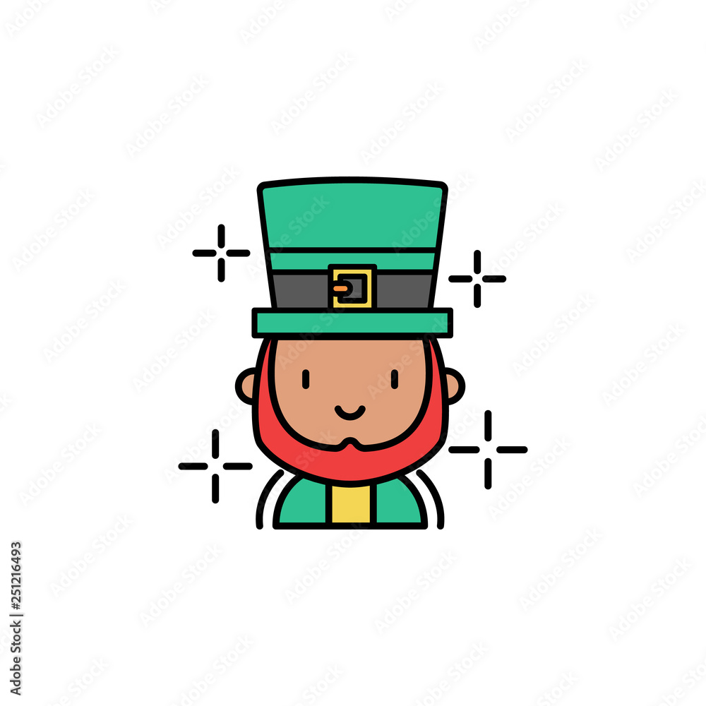 Leprechaun, boy icon. Element of color St Patricks day icon. Premium quality graphic design icon. Signs and symbols collection icon for websites, web design, mobile app