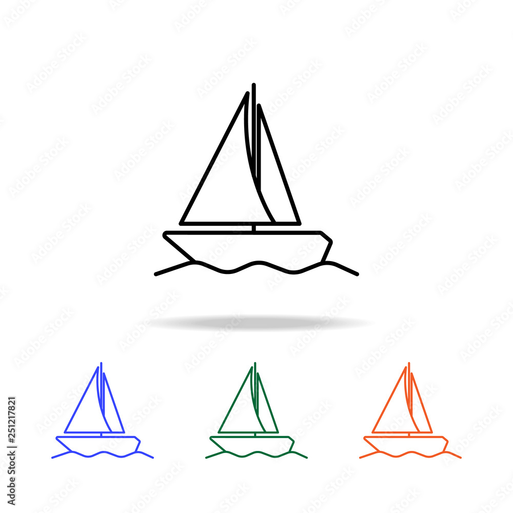 sailing yacht icon. Elements of simple web icon in multi color. Premium quality graphic design icon. Simple icon for websites, web design, mobile app, info graphics sailing yacht icon. Elements of simple web icon in multi color. Premium quality graphic design icon. Simple icon for websites, web design, mobile app, info graphics
