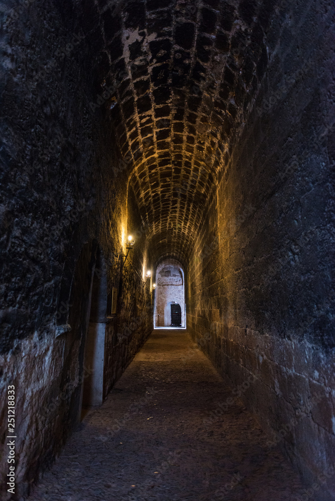 Obraz premium Corridor inside the cloister of the Monastery of Piedra