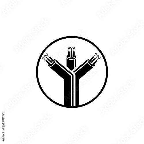 fiber optic cables icon. Element of internet connection icon. Premium quality graphic design icon. Signs and symbols collection icon for websites, web design, mobile app