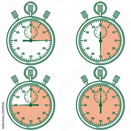 Stopwatch. Mechanism for accurate measurement of time intervals