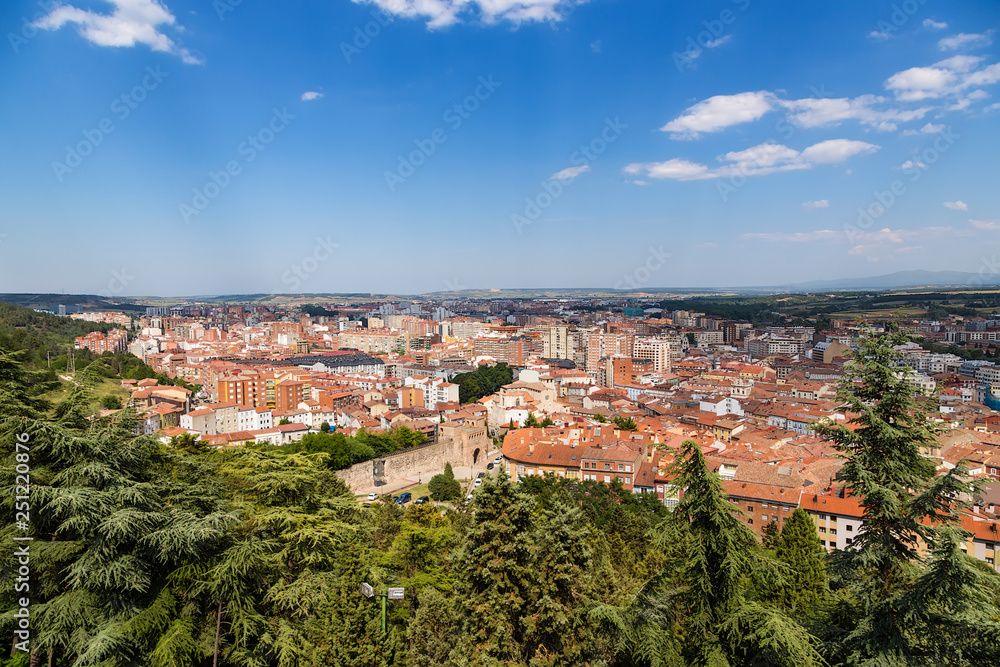 Burgos, Spain. Scenic view of the city and surroundings from the castle