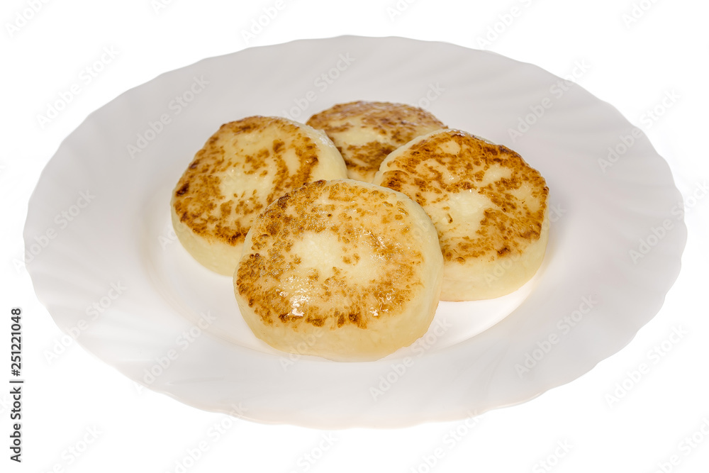 pancakes a dish of food from the restaurant. isolated background. view from above. side view pancakes a dish of food from the restaurant. isolated background. view from above. side view