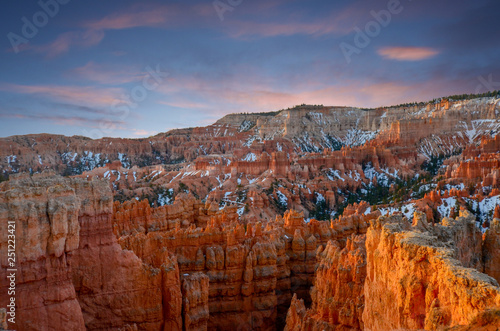 Pink Clouds during Sunrise in Bryce Canyon National Park