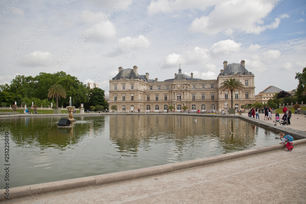 PARIS,FRANCE-MAY 30,2014:Luxembourg Garden(Jardin du Luxembourg) in Paris, France. 