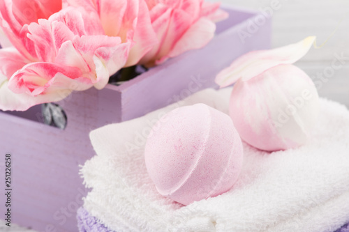 Lavender foaming bath bombs and soaps