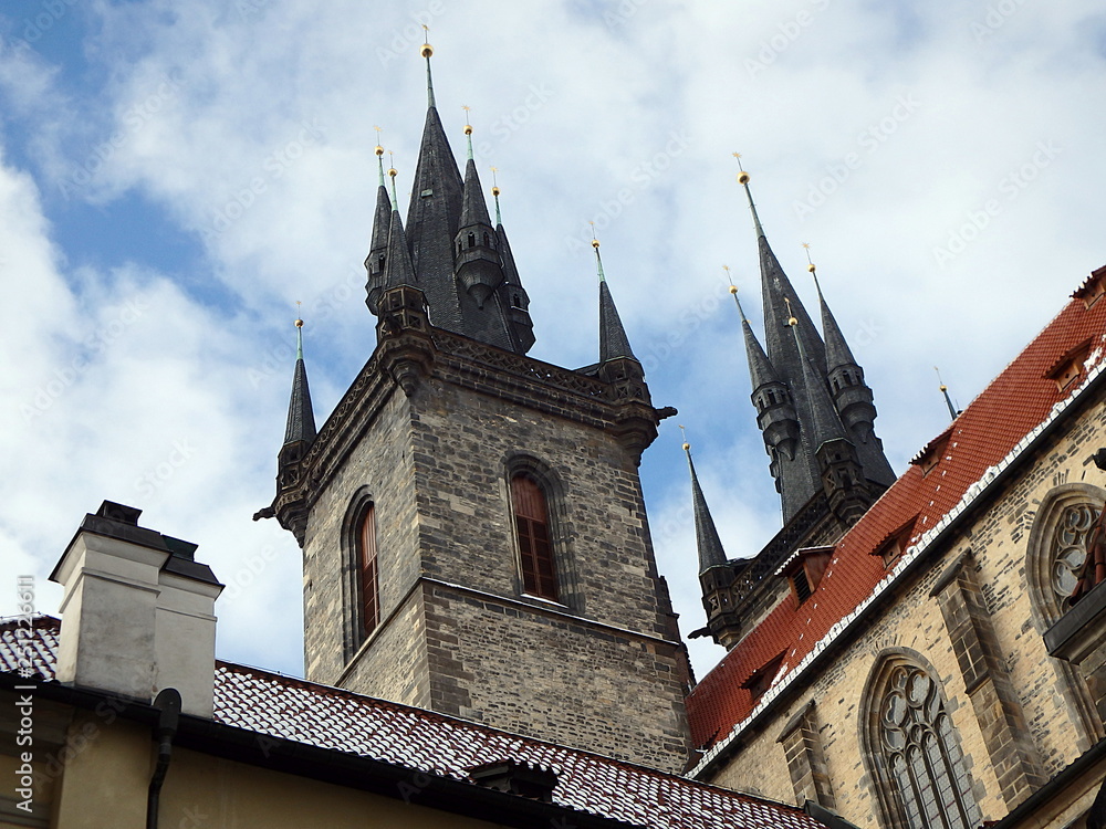 Fototapeta premium Church of Our Lady before Tyn, Czech Republic, Parish Church of the Mother of God before Tyn